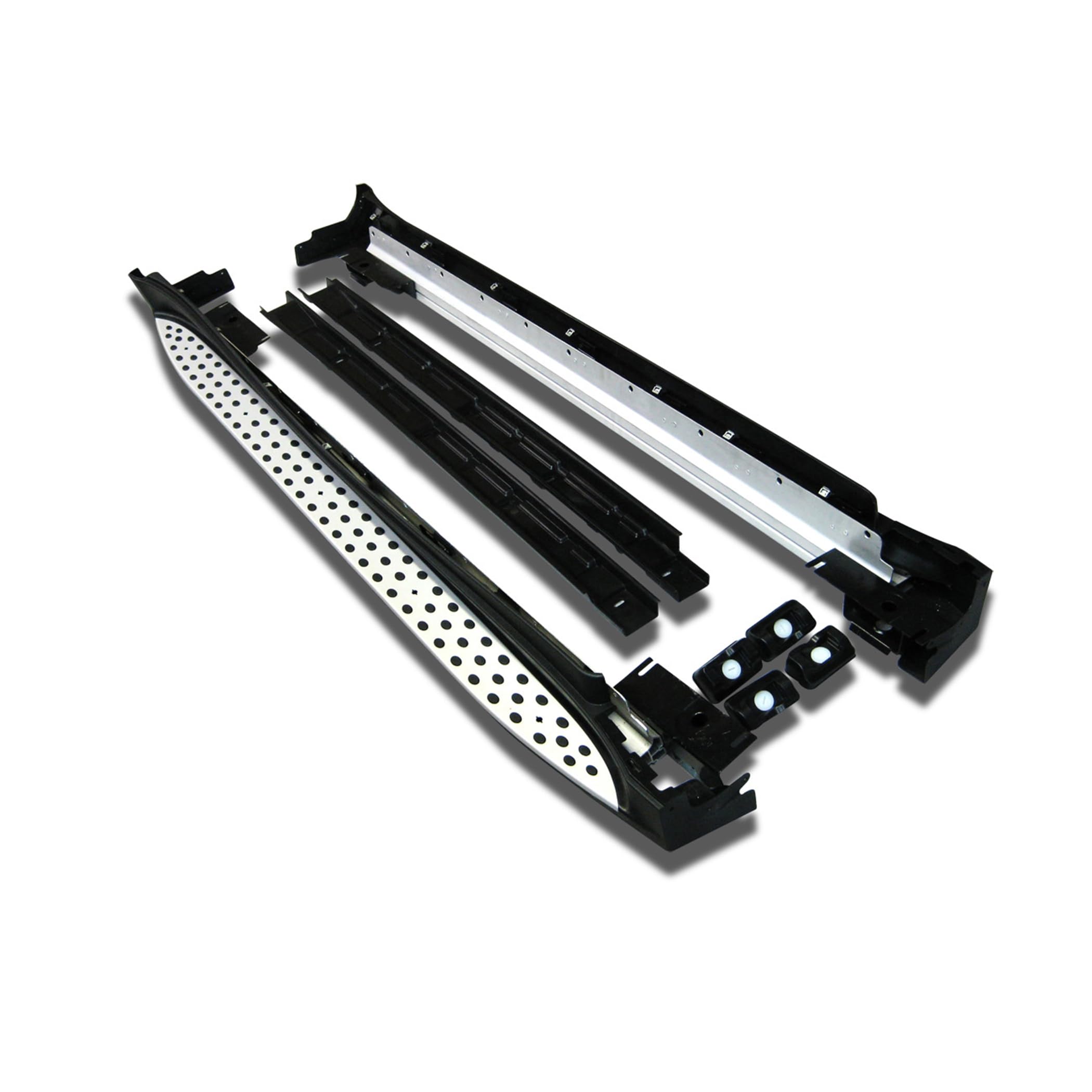 OEM Black Horse Replica Running Boards Aluminum Compatible with 2012-2015 Mercedes-Benz ML350/ML500/ML550/ML63 AMG|2015-2015 Mercedes-Benz ML250/ML400 -RMW166