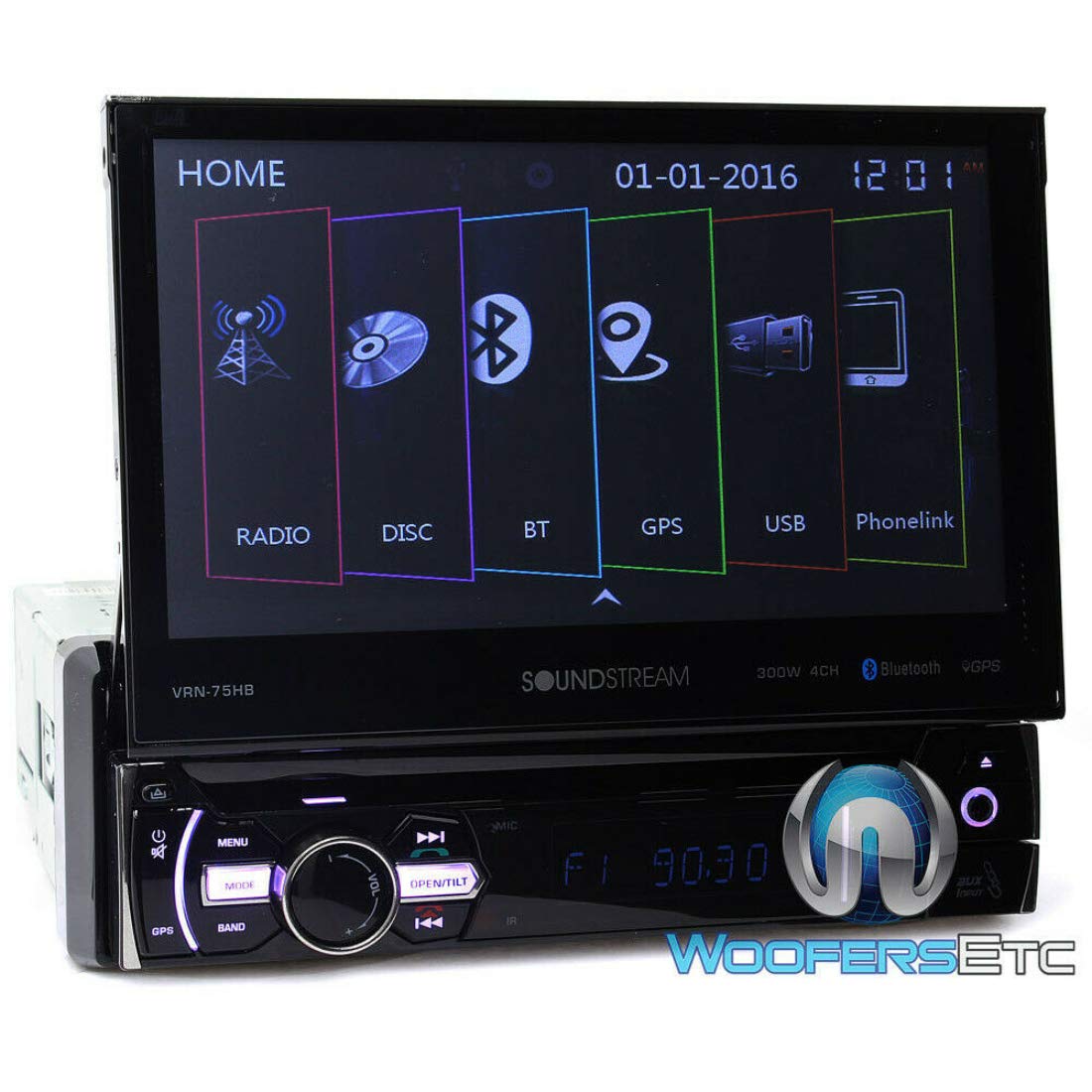 7" Soundstream VRN‐75HB in Dash Media