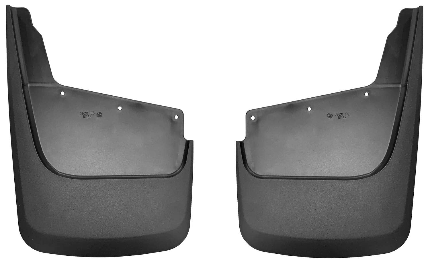 Husky Liners Mud Guards Custom | Fits 2020-2026 Chevrolet Silverado 2500/3500 HD w/Single Rear Wheels | Rear Set, 2-pc Black - 59281