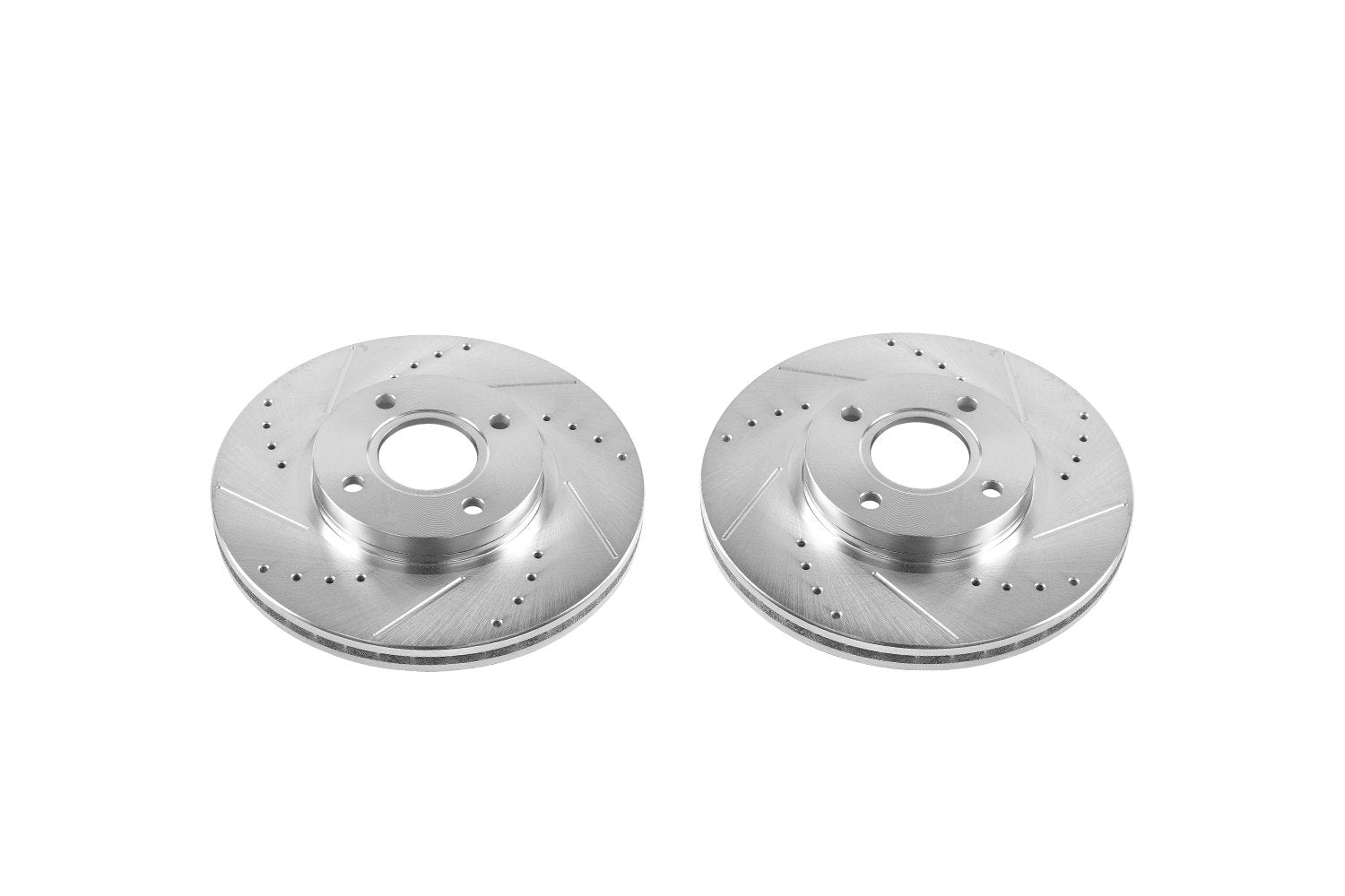 Power Stop AR85167XPR Evolution Front Drilled and Slotted Rotor Pair For Ford Fiesta 2014-2019 [Model Specific]