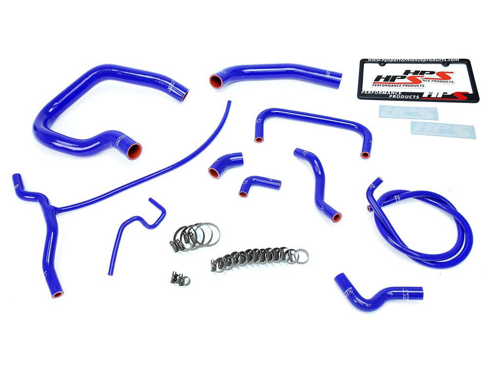 Blue HPS 57-1661-BLUE Silicone Radiator and Heater Hose Kit Coolant, 1 Pack