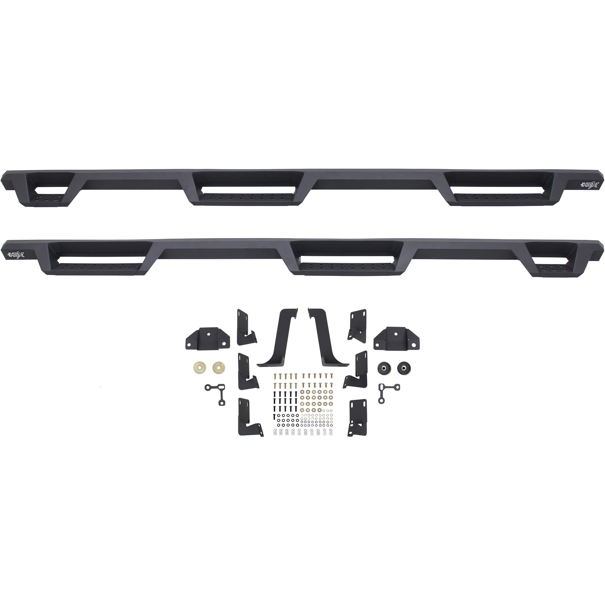 Westin HDX 56-534015 Drop Wheel to Wheel Nerf Bars fits 1999-2016 F250 F350 F450 F550 Crew Cab 6'75" Bed Textured Black Pair