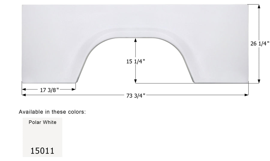 Fender Skirt ICON 15011, Single, Winnebago, FS5011, Unpainted