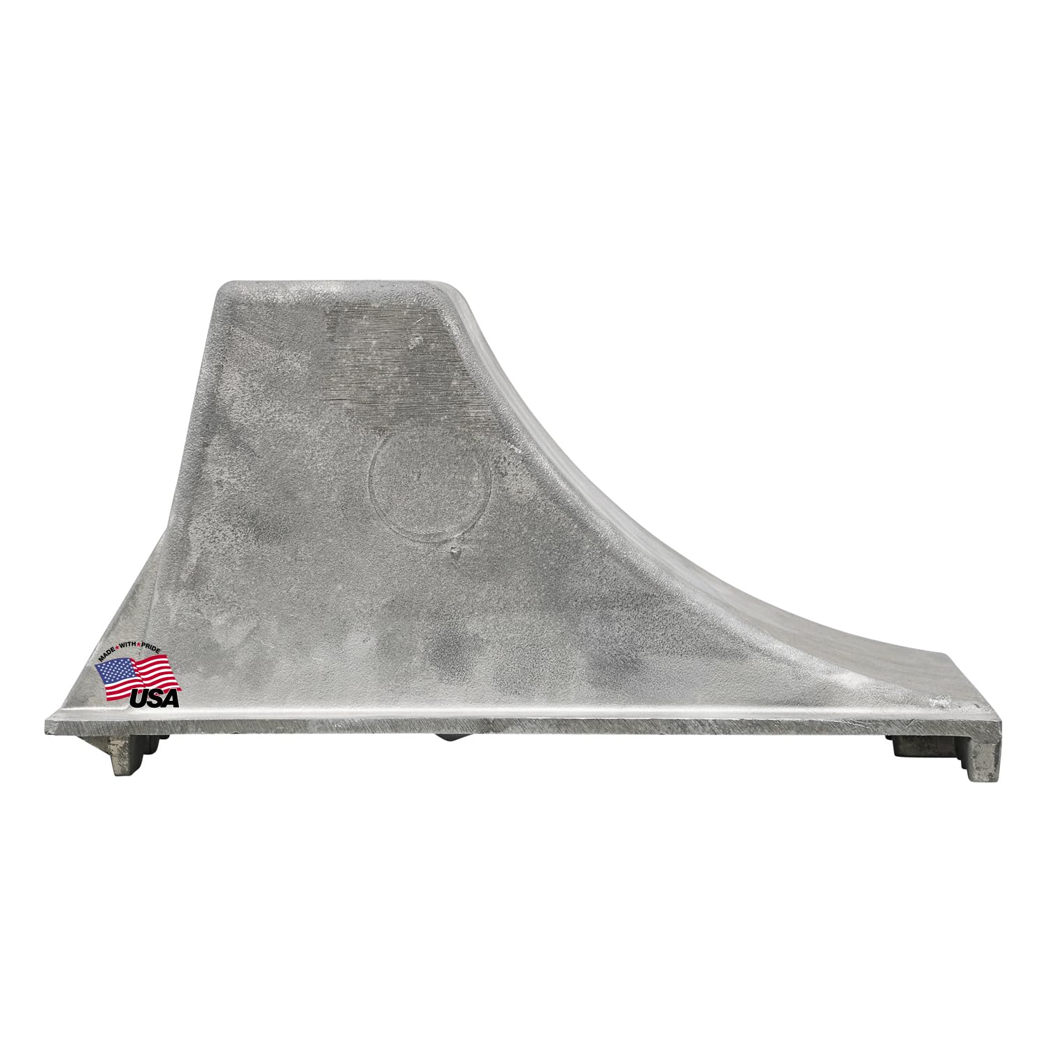 Aluminum Wheel Chock Buyers Products WC1588, 8.5 x 15 x 8.25 Inch, Steep Slope Chock for Tractors, Trailers and Vehicle Maintenance and Storage, Includes Extra Strength Rugged Teeth