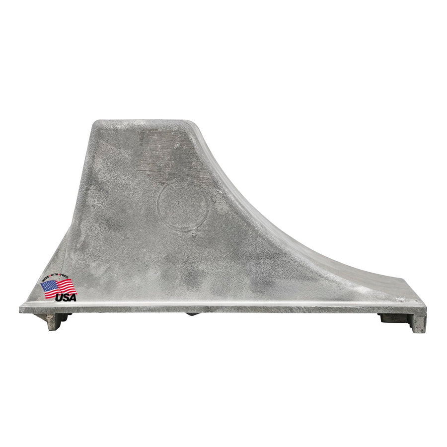 Aluminum Wheel Chock Buyers Products WC1588, 8.5 x 15 x 8.25 Inch, Steep Slope Chock for Tractors, Trailers and Vehicle Maintenance and Storage, Includes Extra Strength Rugged Teeth