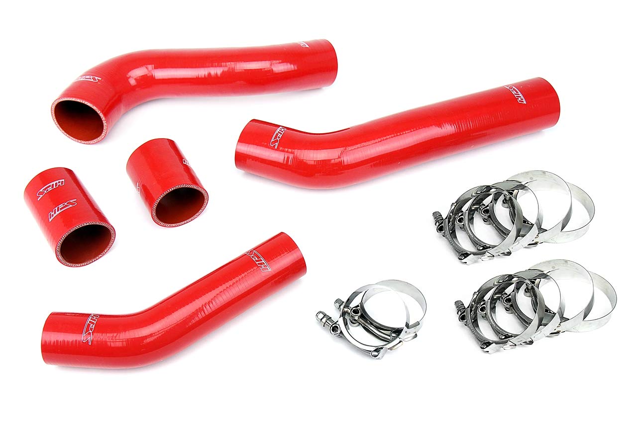 Red HPS 57-1228-RED Silicone Intercooler Hose Kit
