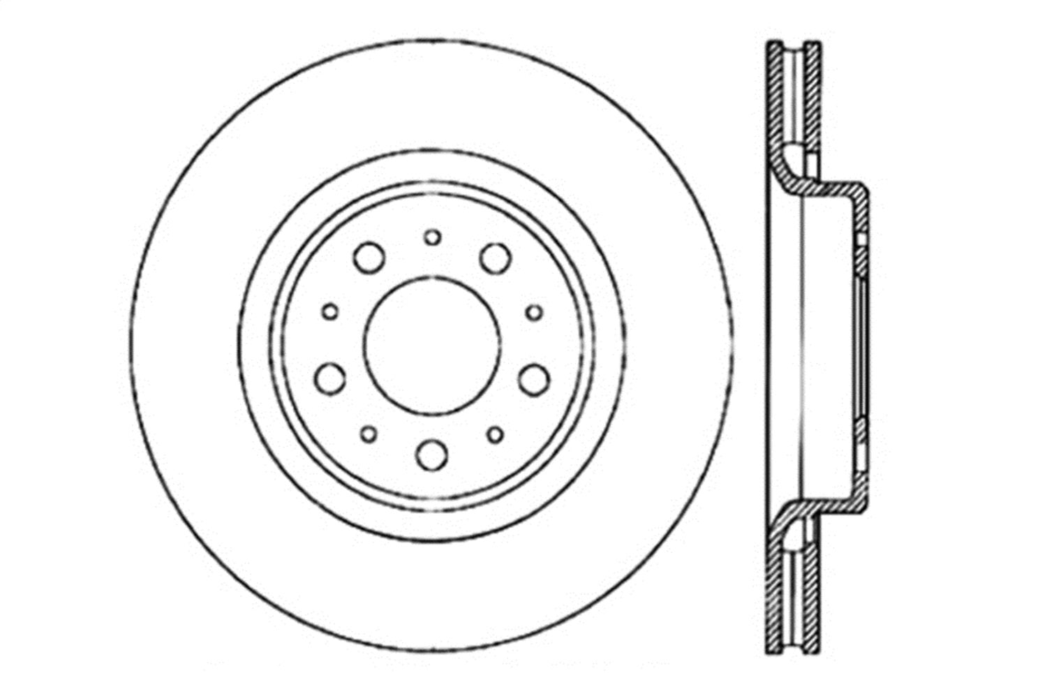 Sport Drilled/Slotted Brake Rotor StopTech 127.39023L (Front Left), 1 Pack
