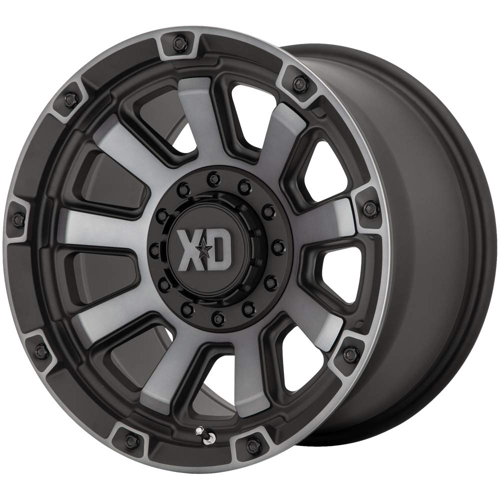 Xd852 Gauntlet Satin Black with Gray Tint Wheel XD Wheels with Alloy Steel (20 x 9. inches /8 x 125 mm, 0 mm Offset)