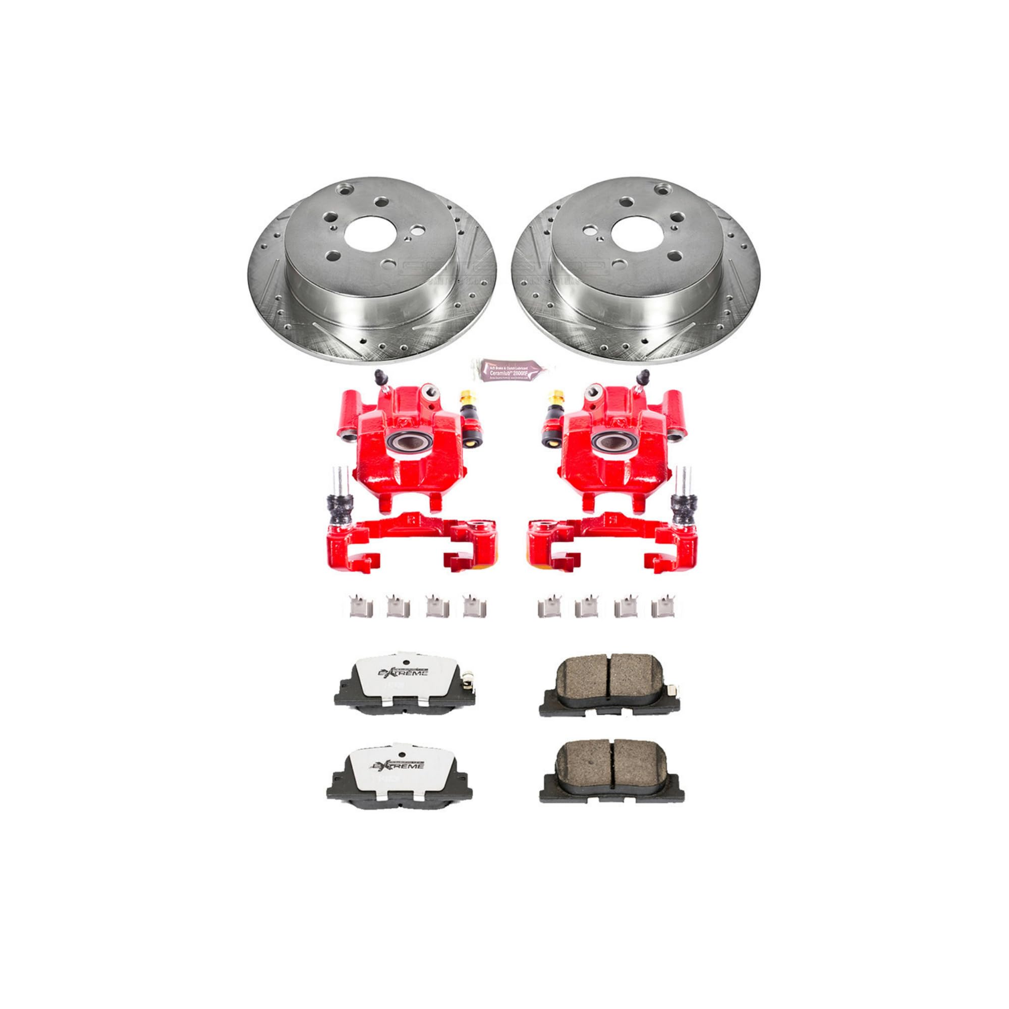 Power Stop Rear KC2319-26 Z26 Street Warrior Brake Kit For Scion tC 2005-2010 [Model Specific]