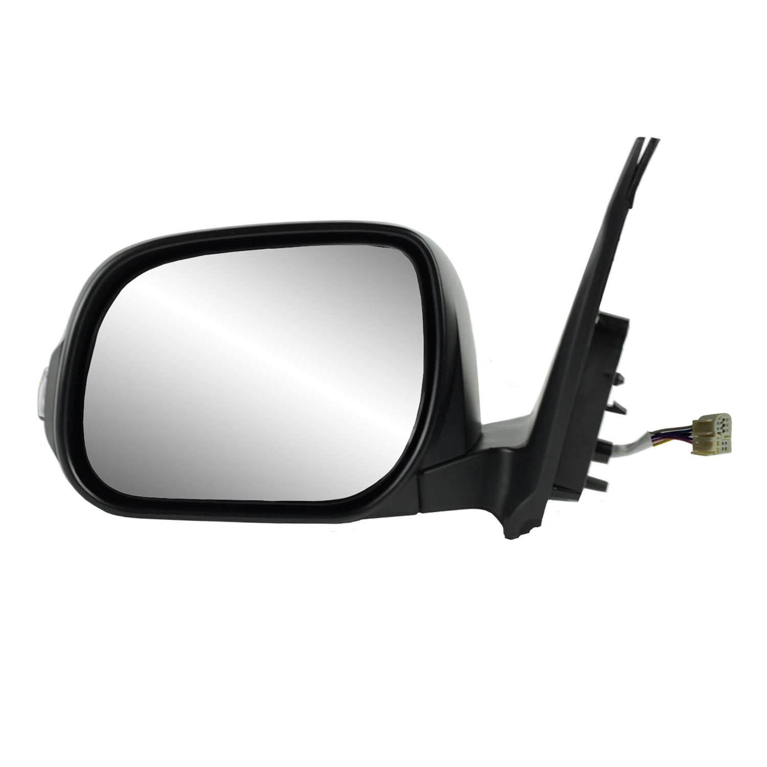 Mirror Driver Side for Toyota RAV4, US Built, Textured Black w/PTM Cover, w/Turn Signal, Heated Power, Foldaway