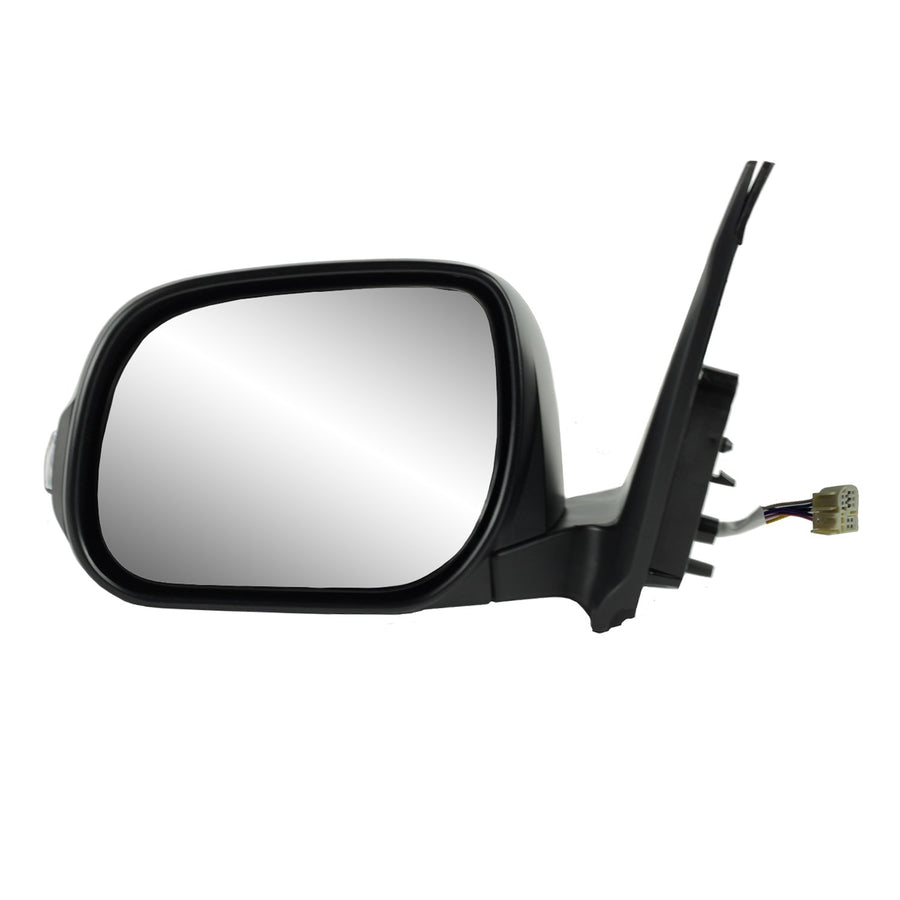 Mirror Driver Side for Toyota RAV4, US Built, Textured Black w/PTM Cover, w/Turn Signal, Heated Power, Foldaway