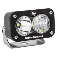 Baja Designs S2 Black Sport LED Light Pod (Driving/Combo; Clear)