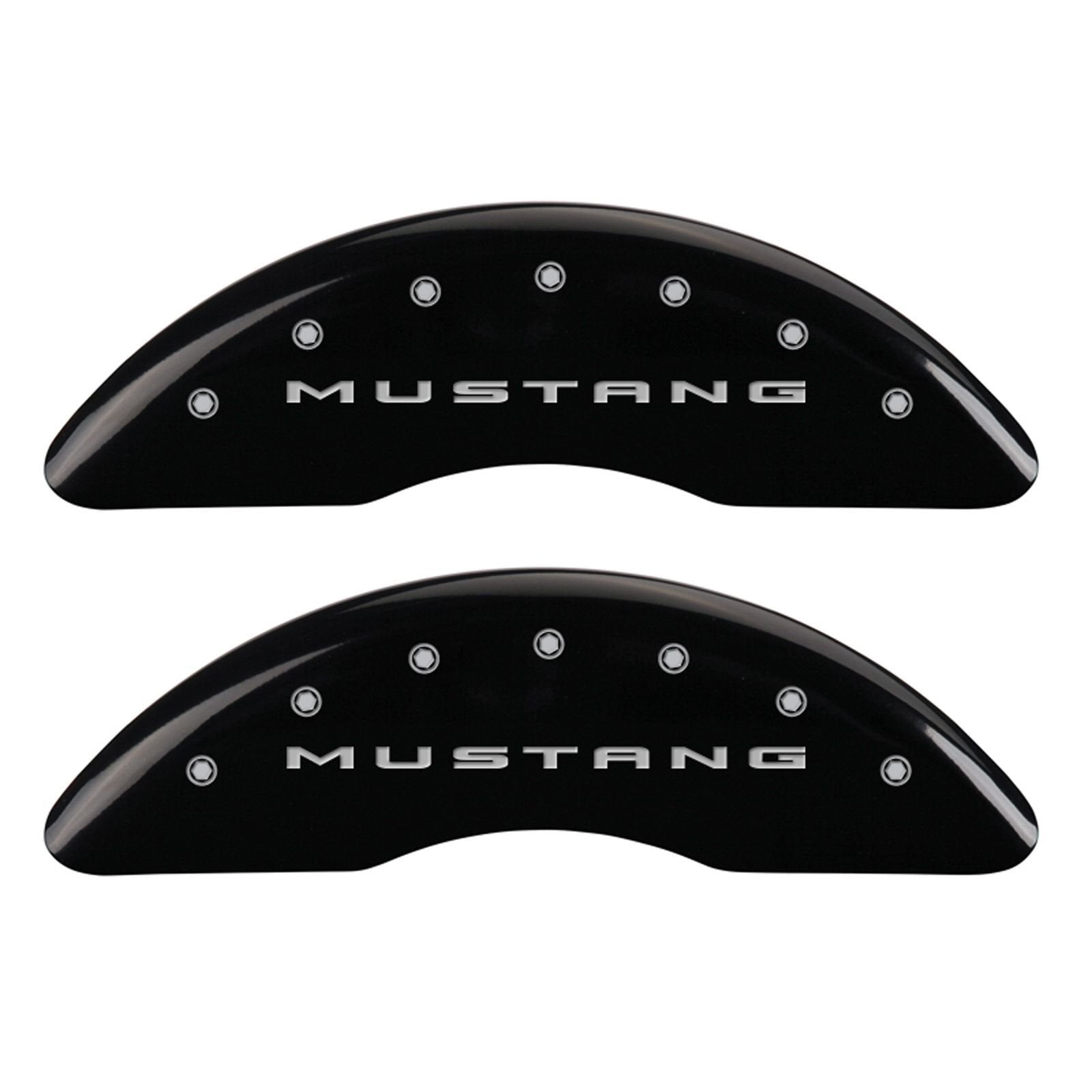 MGP 10201SM52BK Black Brake Covers Caliper Engraved with Silver Mustang/5.0 (2015) (Set of 4)