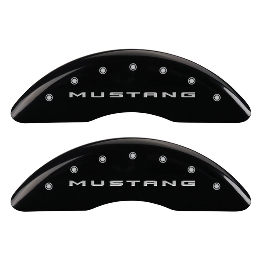MGP 10201SM52BK Black Brake Covers Caliper Engraved with Silver Mustang/5.0 (2015) (Set of 4)