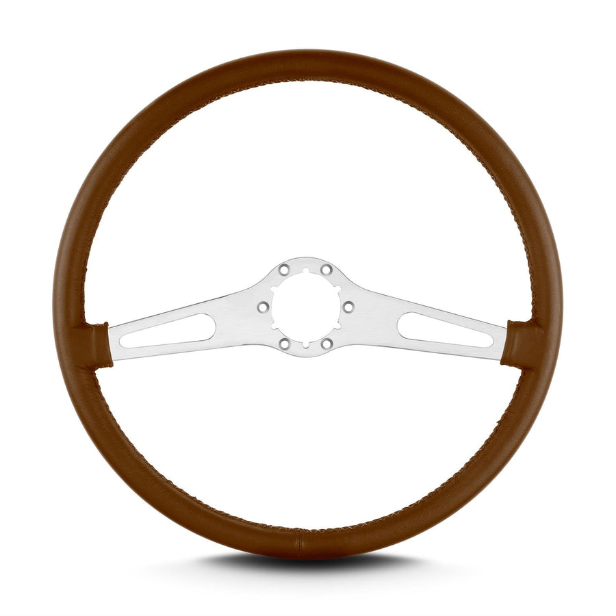 Teardrop Lecarra 67205 15" Brushed Thin Grip Caramel 2 Spoke