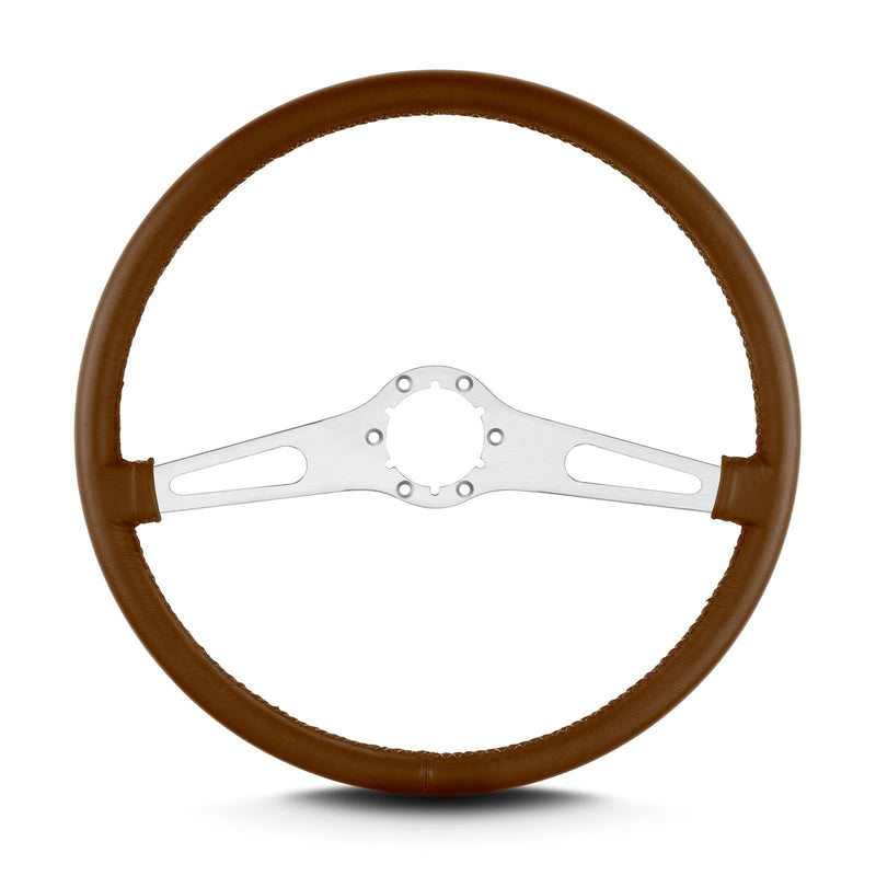 Teardrop Lecarra 67205 15" Brushed Thin Grip Caramel 2 Spoke