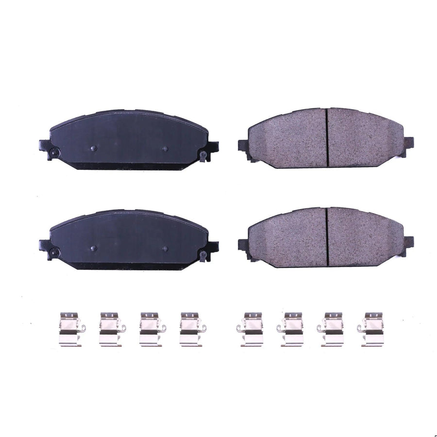 Power Stop 17-2179 Z17 Evolution Ceramic Brake Pads Front with Hardware For 2022 2023 Jeep Grand Wagoneer | 2022 2023 Jeep Wagoneer | 2019 2020 2021 2022 2023 Ram 1500