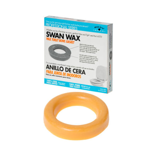 Toilet Wax Ring Black Swan 04300, Swan Wax Bowl Gasket, 100% Wax, Watertight, Gas Tight, Odor Tight Seal, Fits 3" and 4" Waste Lines
