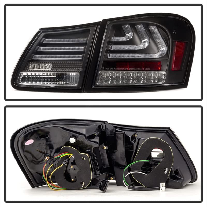 Lexus GS 350 07-11 Spyder 5082596 LED Tail Lights - Black