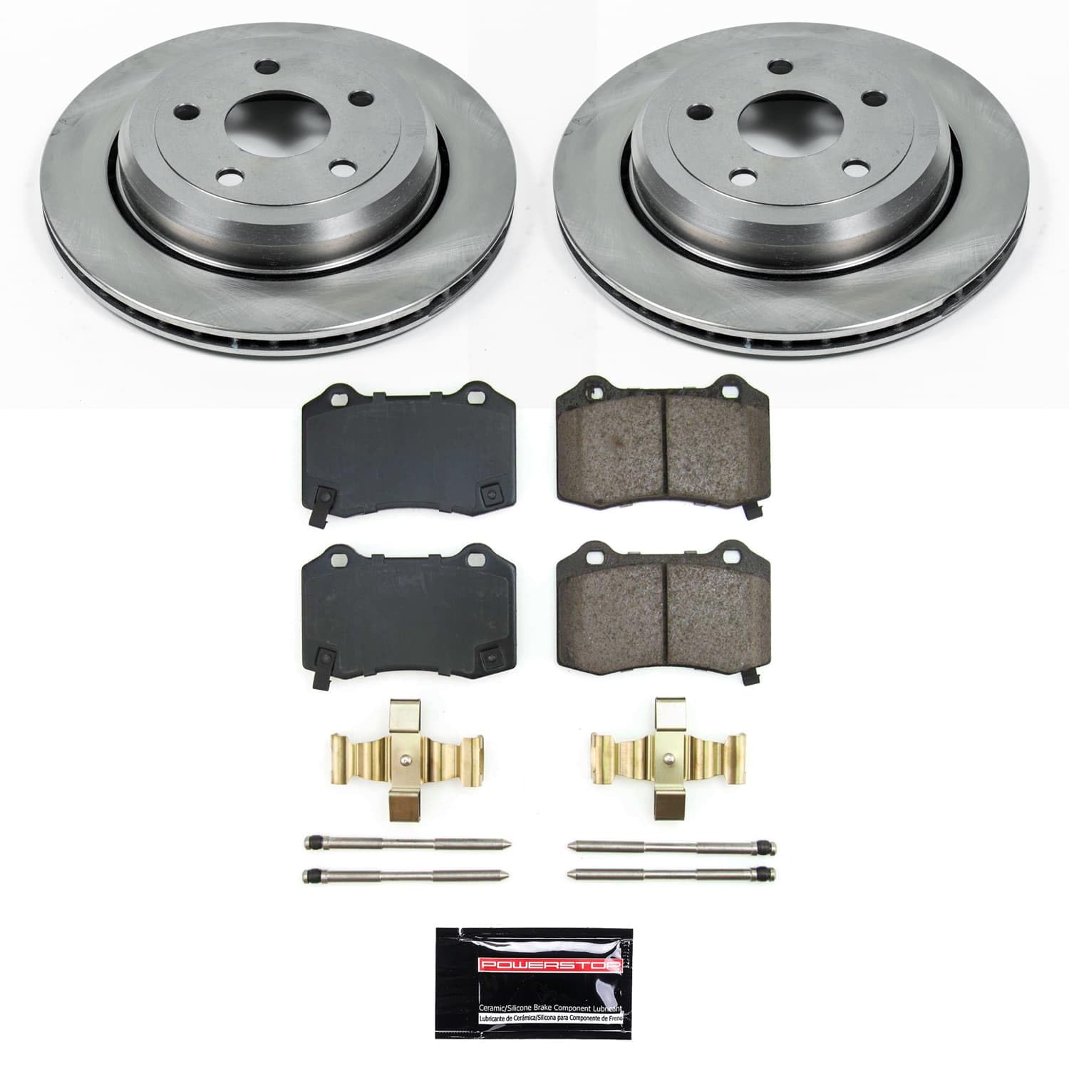 Power Stop Rear KOE9148 Brake Pads and Rotors Replacement Brake Kit Autospecialty For Dodge Durango 2022-2023 [Application Specific]