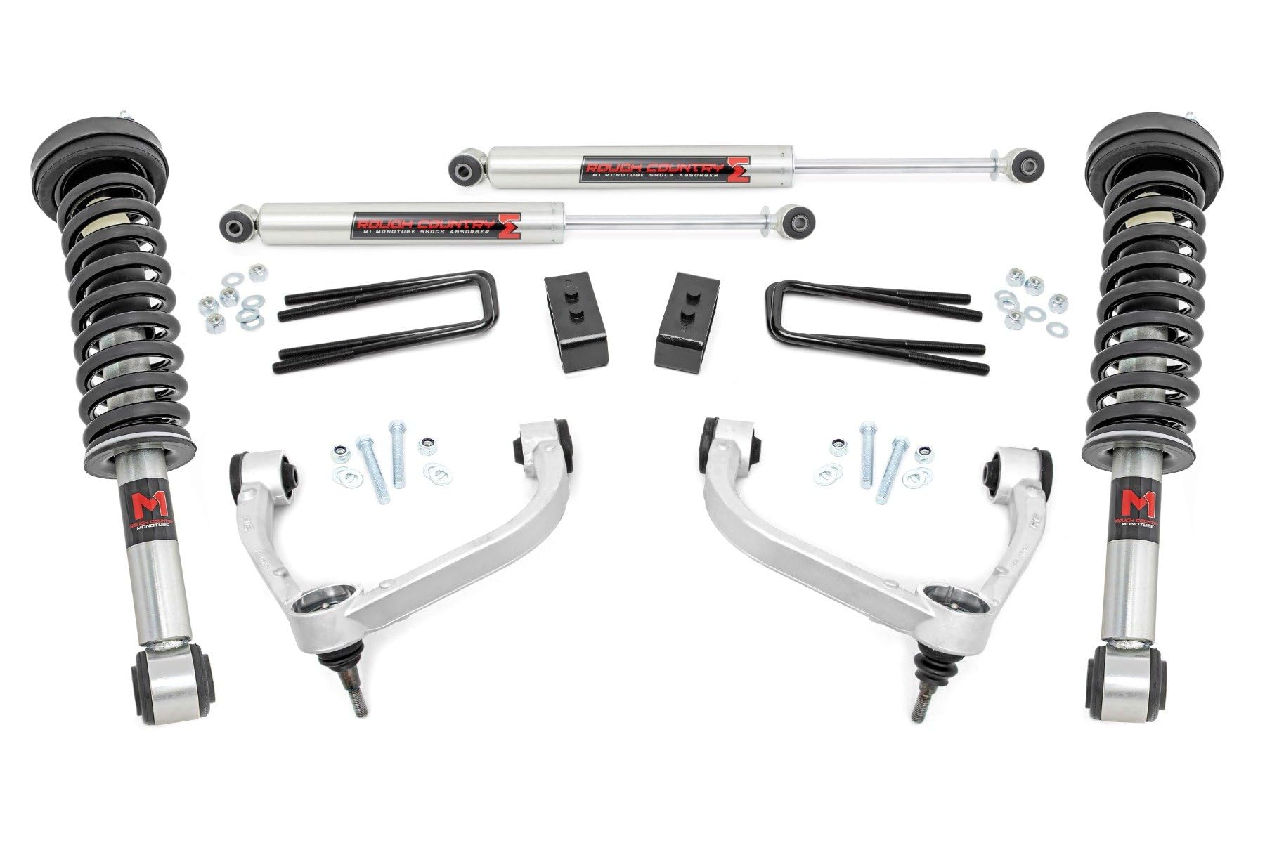 3" Rough Country Suspension Lift Kit w/M1 Struts for 2009-2013 F-150 4WD - 54440