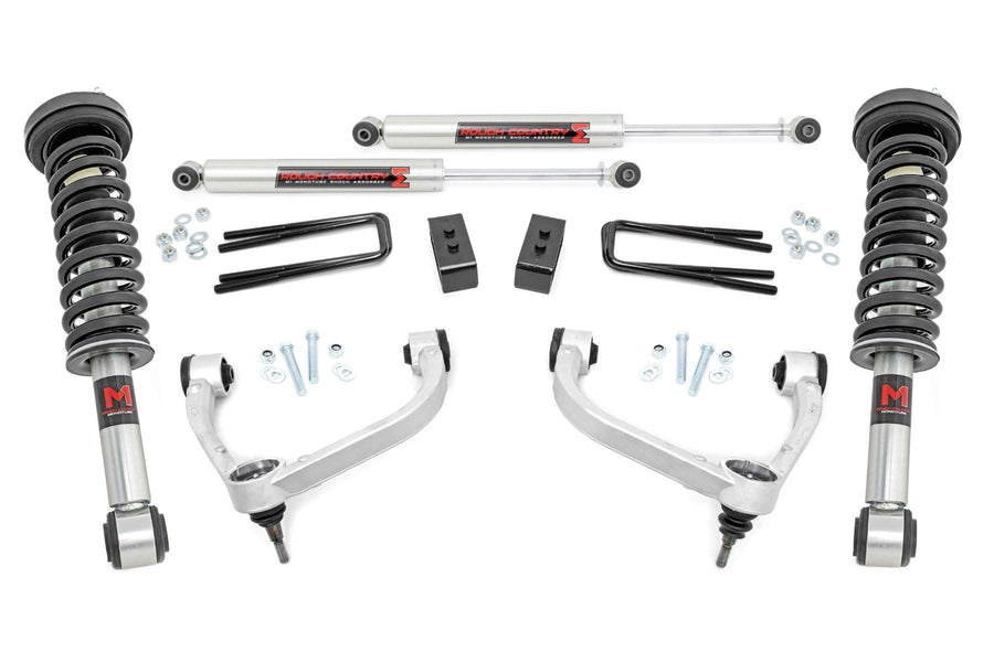 3" Rough Country Suspension Lift Kit w/M1 Struts for 2009-2013 F-150 4WD - 54440