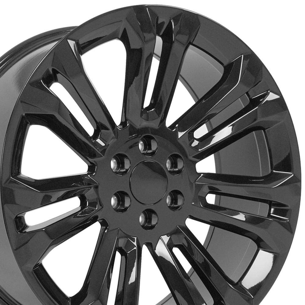 24 Inch OE Wheels CV43B Rim Fits Silverado 1500 Style 6x139.7 24x10 Gloss Black - Hollander 5666 (1)