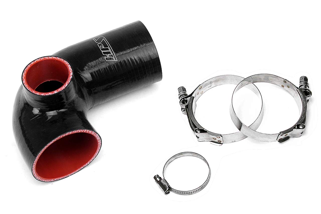 Black HPS 57-1494-BLK Silicone Intake Hose