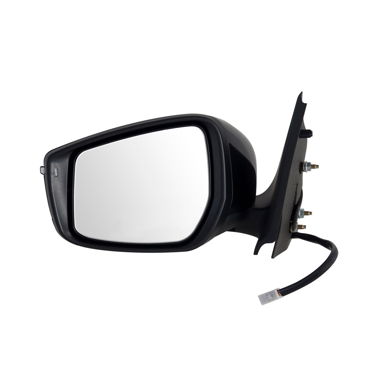 Driver Side Fit Mirror for Nissan Versa Sedan, Textured Black w/PTM Cover, w/Turn Signal, Foldaway, Power