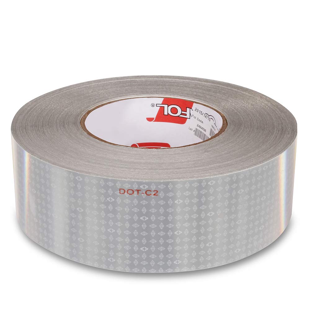 Custer Solid White CTWHITE-150RL Conspicuity Tape, 2" X 150' Roll