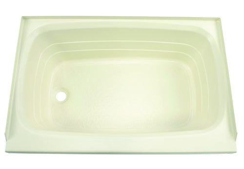 24" x 36" Lippert Replacement Parchment Bathtub with Left Drain, Scratch-Resistant ABS Acrylic for RVs, Travel Trailers, 5th Wheels, Motorhomes - P2436LHSPK