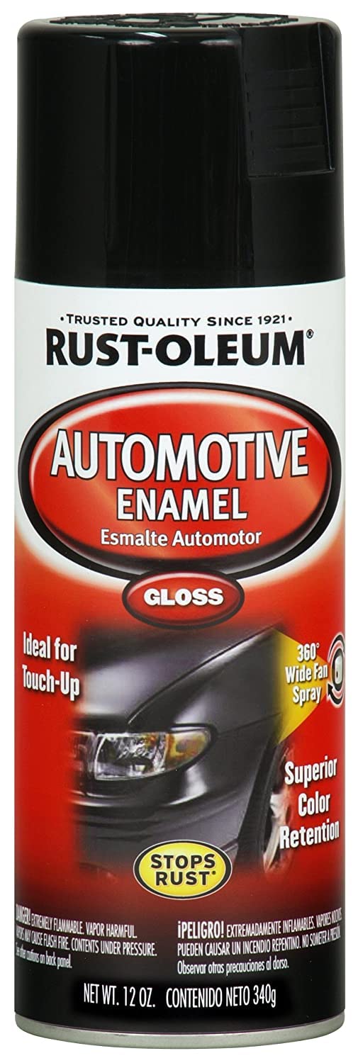 Automotive Enamel Rust-Oleum Spray Paint, 12 oz, Gloss Black