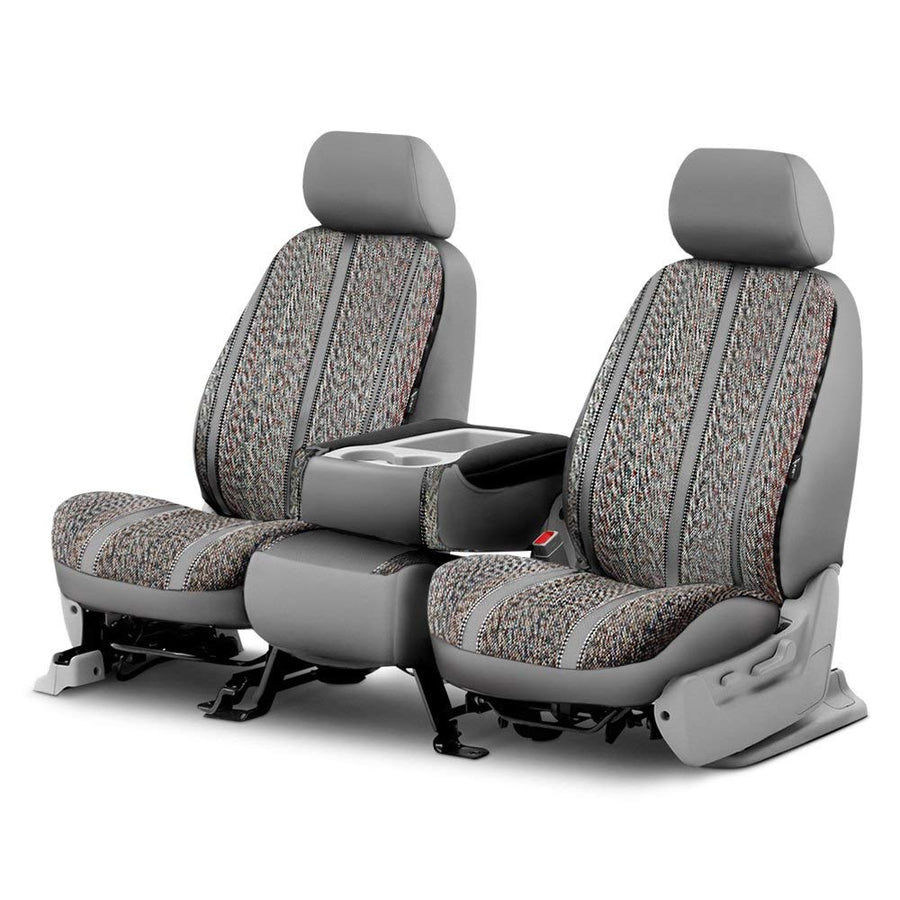 Gray Fia TR47-68 Custom Fit Front Seat Cover Bucket Seats - Saddle Blanket, (Gray)