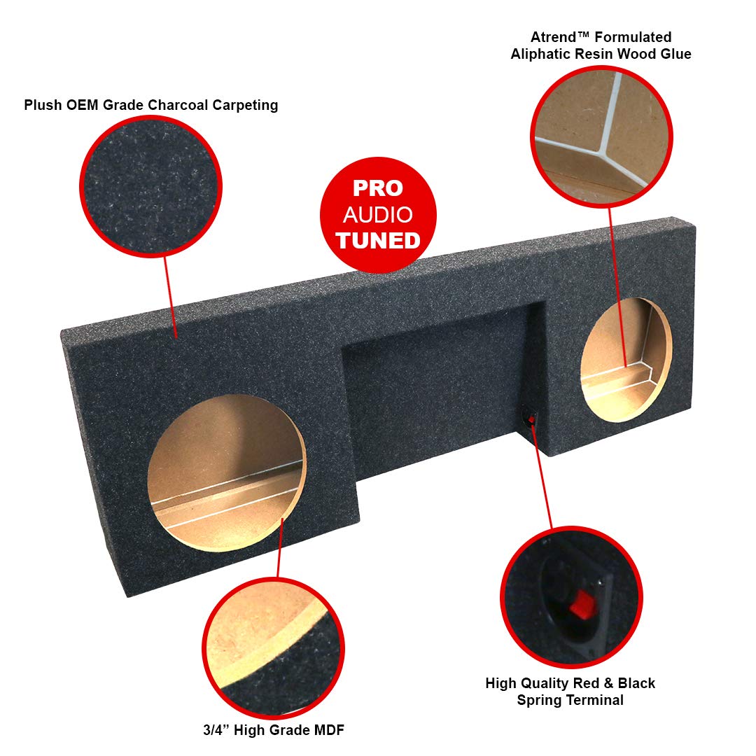 Bbox Dual 12” Sealed Subwoofer Enclosure A168-12CPA Fits 2007-2013 Chevrolet/GMC Silverado & Sierra Regular Cab