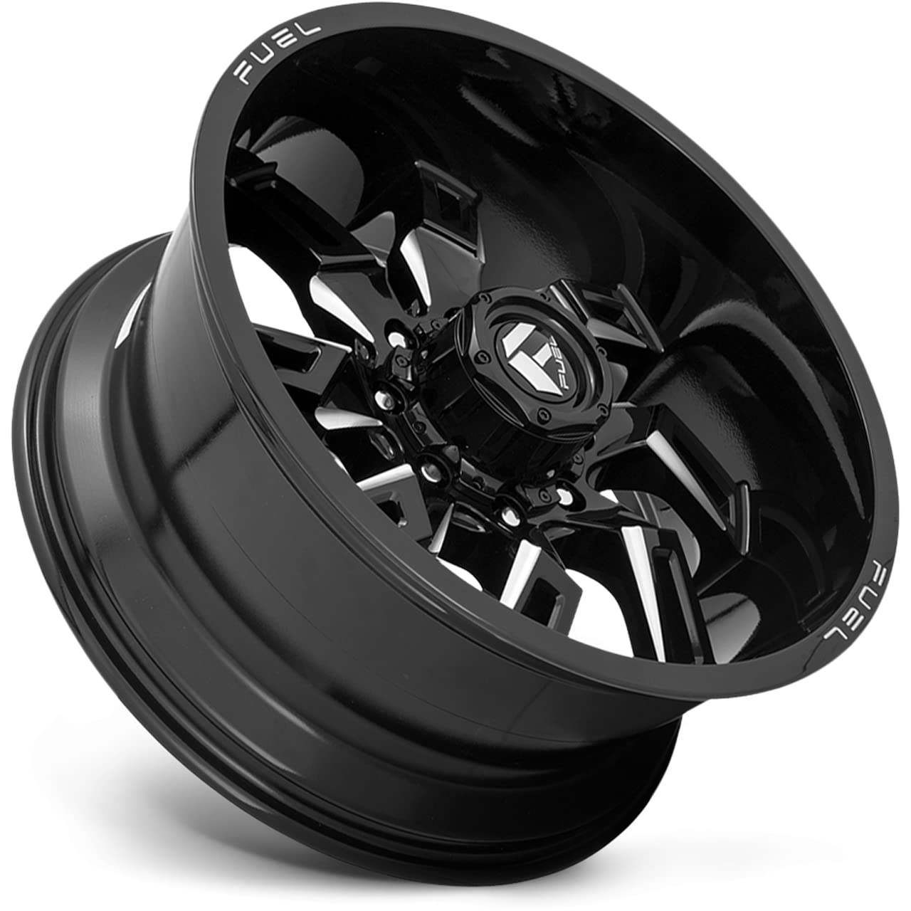 D747 LOCKDOWN FUEL OFF-ROAD 22X10, 8X180, 4.79, 18mm GLOSS BLACK MILLED - D74722001847