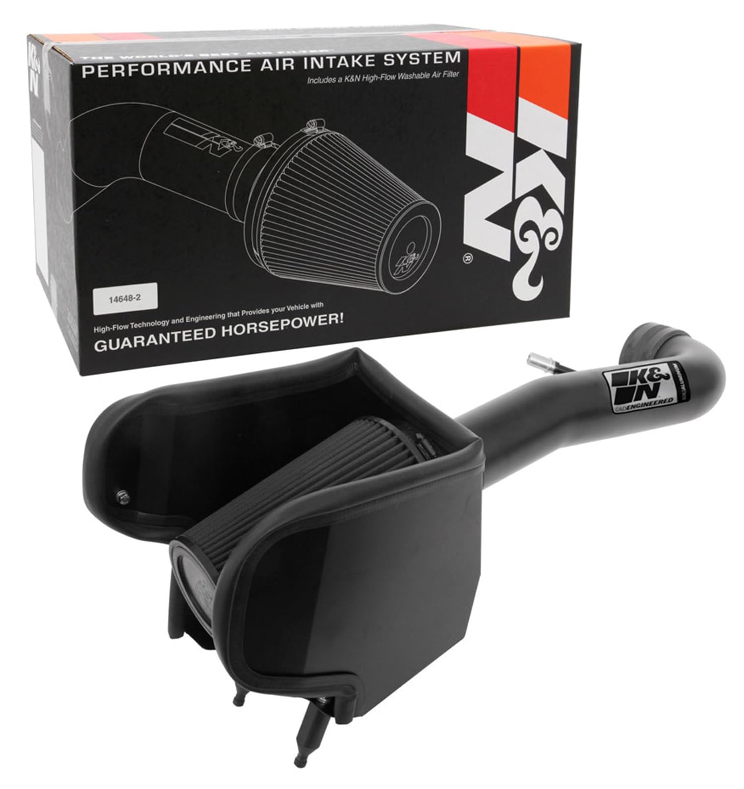 K&N Cold Air Intake System: High-Flow Air Filter, Towing & Increase Performance: Compatible with 2020-2025 Jeep: Gladiator, Wrangler, JL, 71-1576