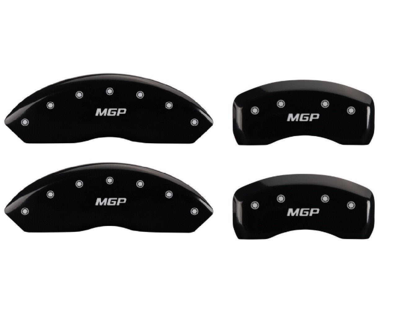 Brake Caliper Covers MGP for Subaru Impreza (2017-2019) Fits 17"+ Wheels - Black Powder-Coated Finish, Engraved Silver MGP Logo, Aluminum Caliper Covers (Set of 4)