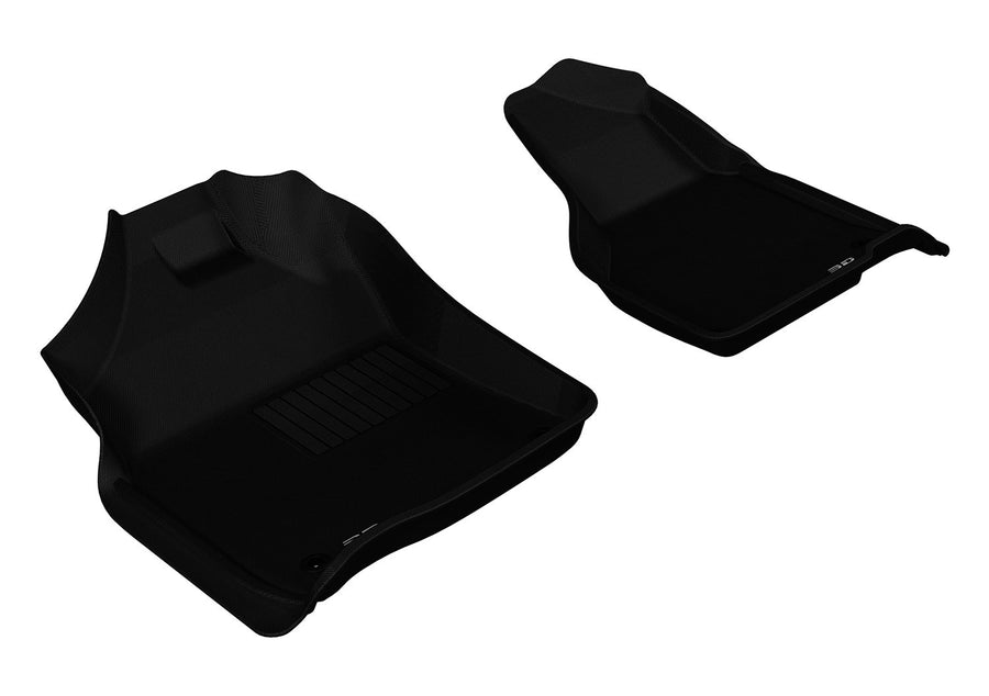 3D MAXpider Kagu Custom Fit Floor Mat (Black) Compatible with Dodge RAM 1500, 2500, 3500 Crew/Mega Cab 2012–2018, and RAM Classic Crew Cab 2019–2024 - Front Row (2 Eyelets)