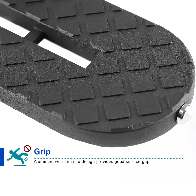 Folding Car Door Latch Spec-D Tuning Alloy Black Foot Step Hook Doorstep Assist Pedal Ladder