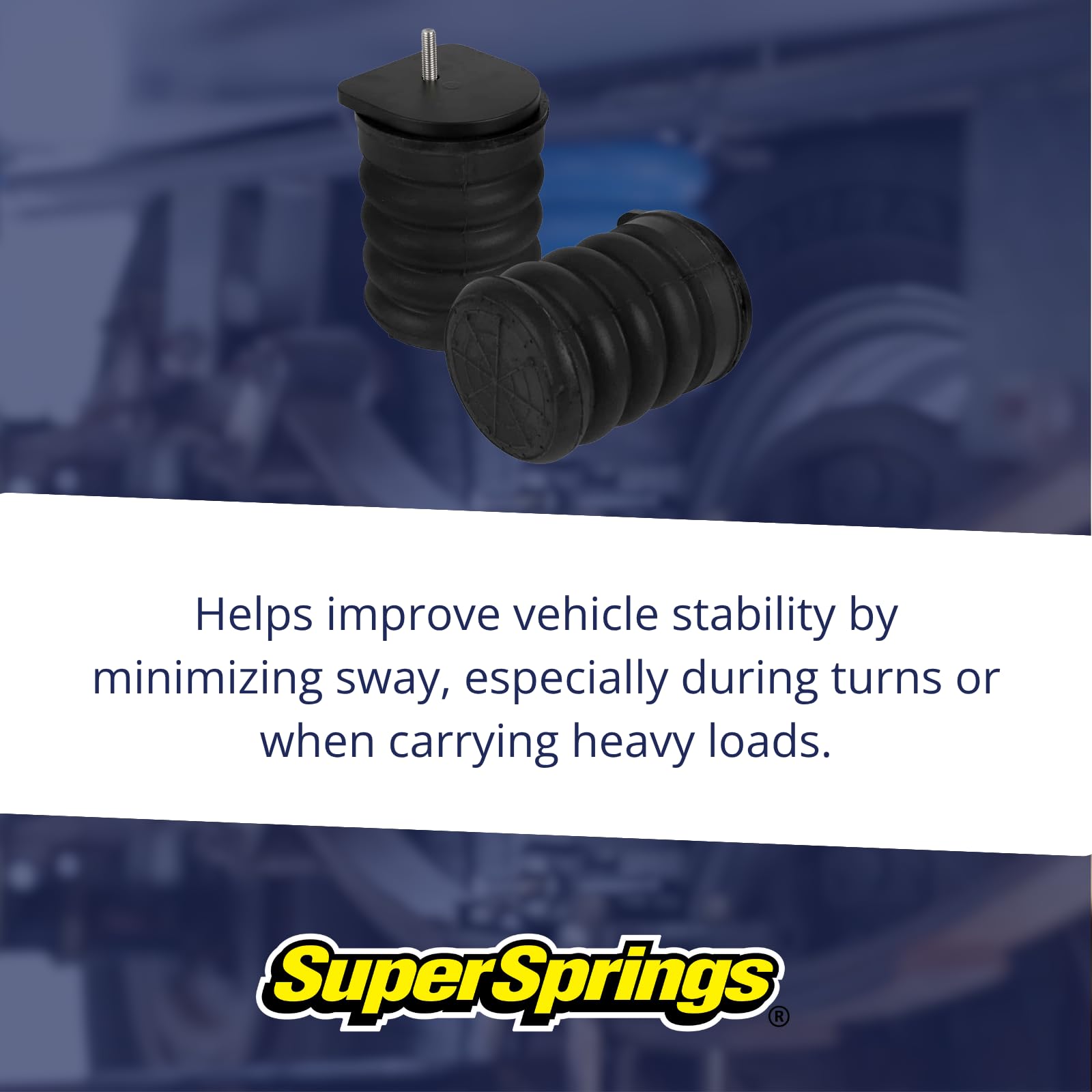 SuperSprings Pair of Left and Right Rear Black SumoSprings SSR-621-47 fits 2016-2021 Titan | Reduces Rear End Sag | Decreases Vibration | Stabilizes Sway | Maintenance Free Suspension