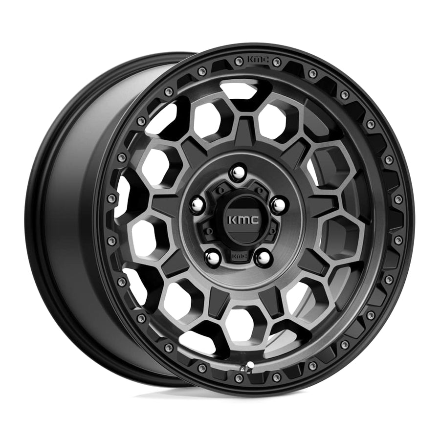 KMC 17X9 TREK 5X5.05.71 18mm SATIN BLACK WITH GRAY TINT - KM54579050418