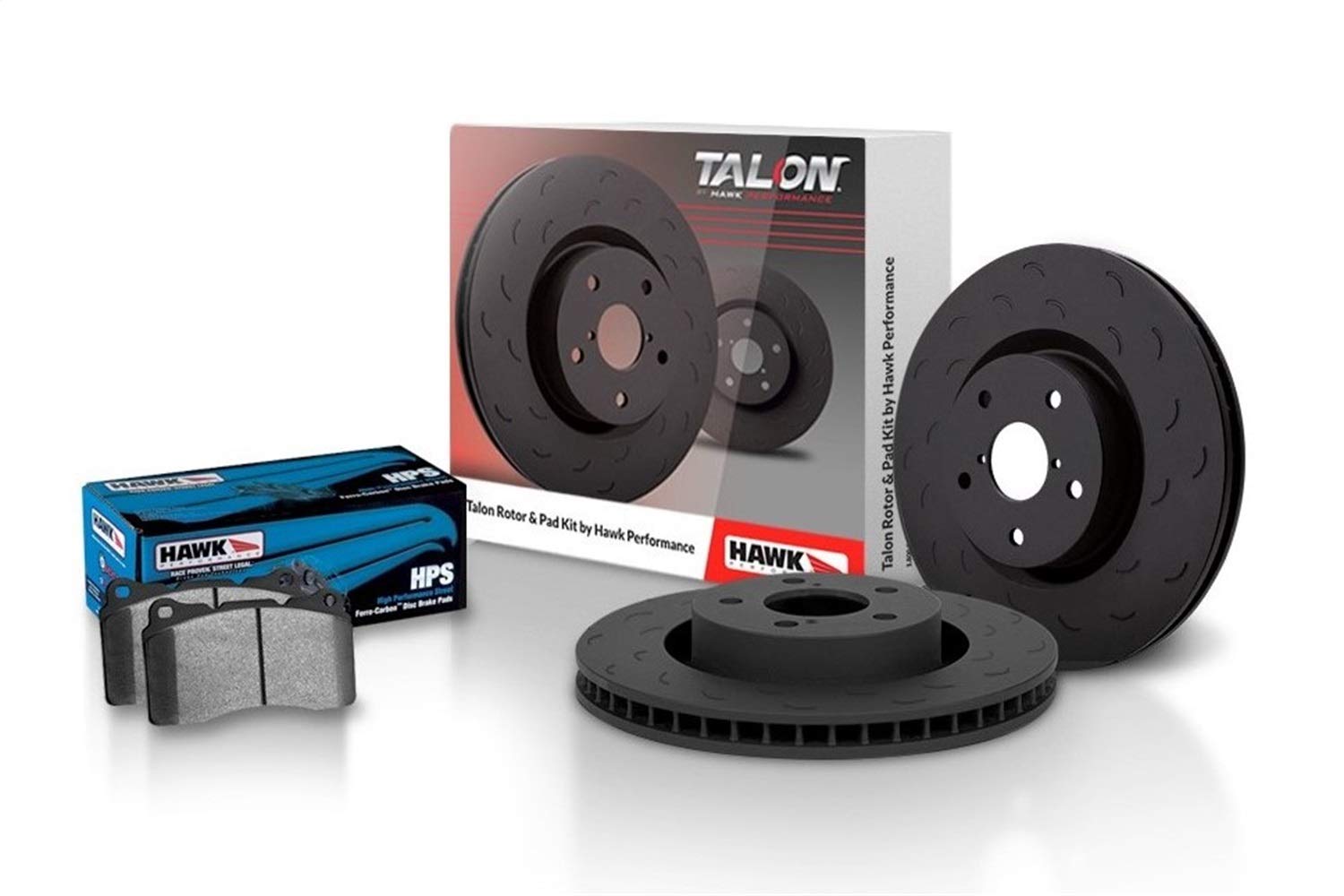 Talon Slotted-Only Hawk Performance Brakes and HPS Brake Pad Kit