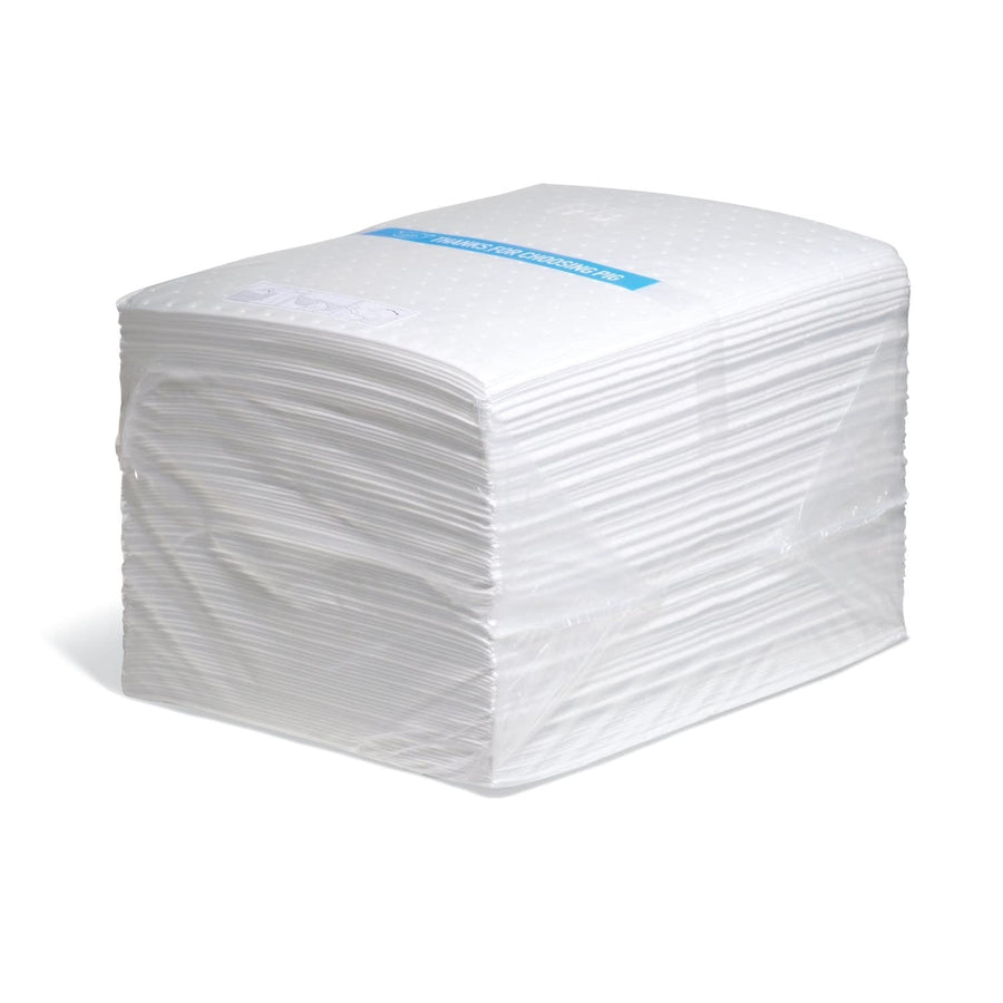 PIG Oil-Only Absorbent Mat Pad - Oil Mat - 100 Pads per Bag - 15" x 20" Pad - Absorbs up to 28 ounces per Pad - MAT403