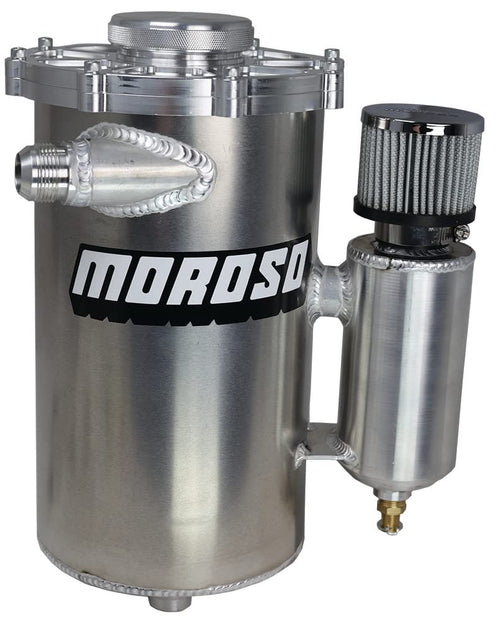Moroso Dry Sump Tank 22614, 7" OD Split Top, 15" Tall w/Breather Tank, 6 Quart Capacity