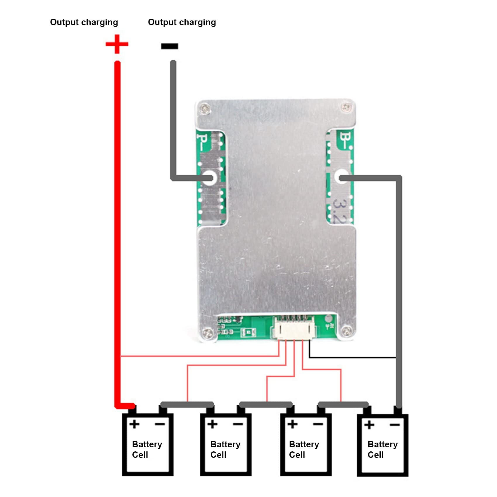 5X Protection Card Bdfhjln 4S 12V 120A 3.2V Li-Iron Lithium Battery Charger AU Protection Card with Balance Card Battery Power Supply