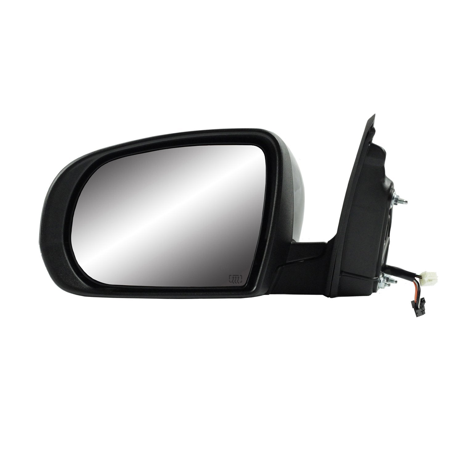Mirror Driver Side for Jeep Cherokee, Code GUU, Textured Black w/PTM Cover, w/Turn Signal, Puddle lamp, Foldaway, w/o Memory, w/o Blind spot Detection System, Heated Power