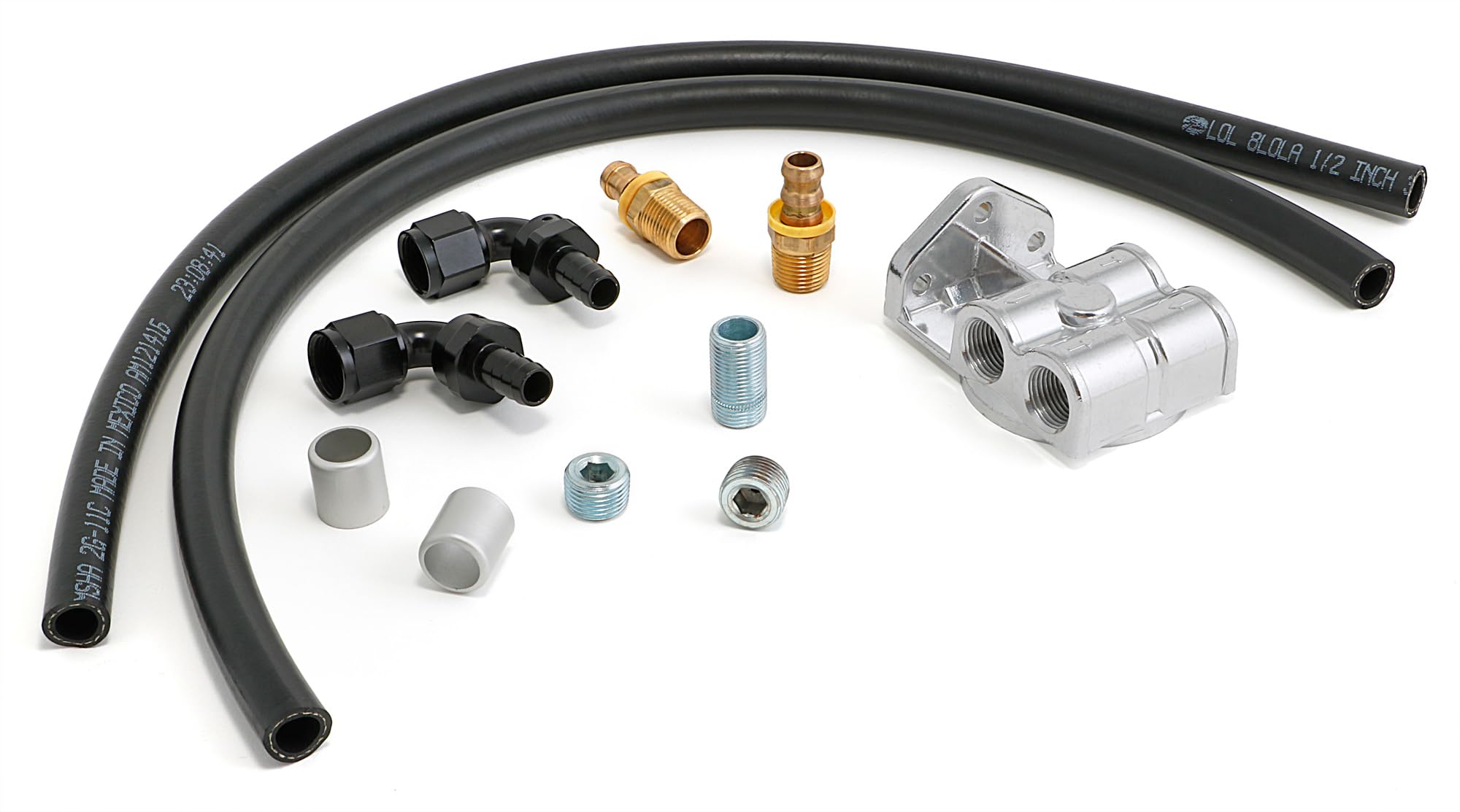 LS & GEN3 TRANS-DAPT PERFORMANCE SINGLE OIL FILTER RELOCATION KIT WITH HORIZONTAL BASE (1014)