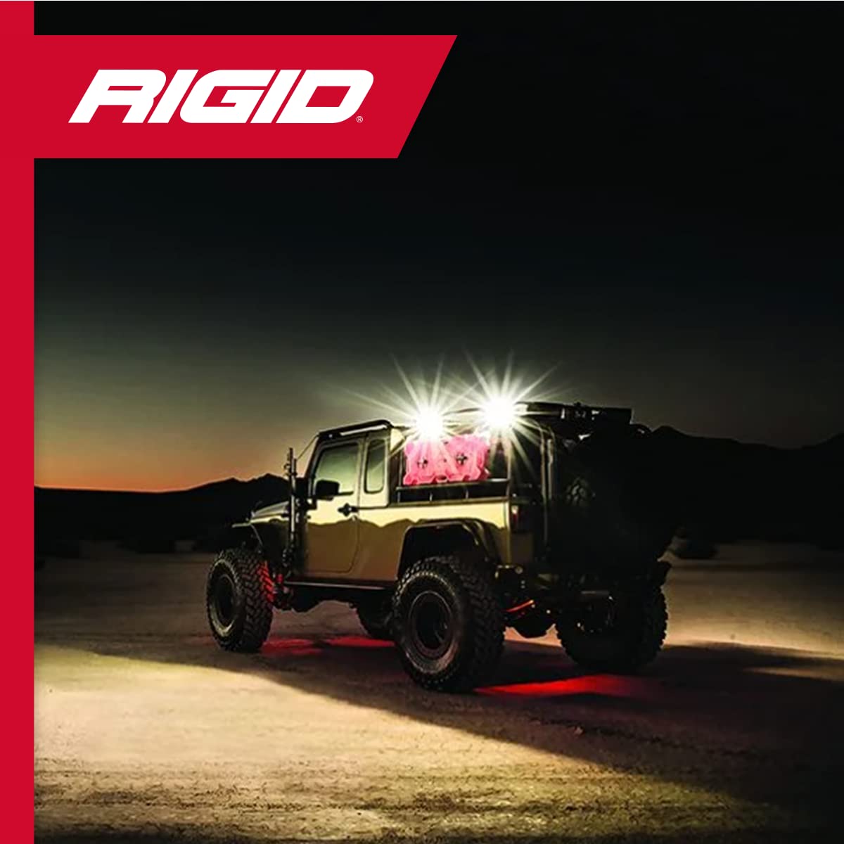 DC Rigid Industries 86630 Black/Amber Scene Floodlight (1x2 65 Degree)