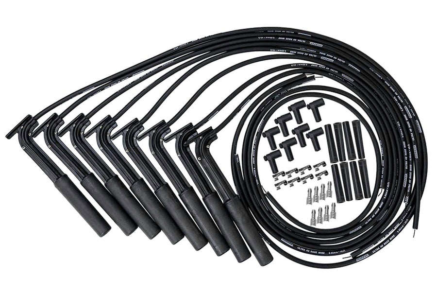 Ultra 40 Moroso Black Long Handle Hemi Wire Set, Use w/Remote Ignition Coils
