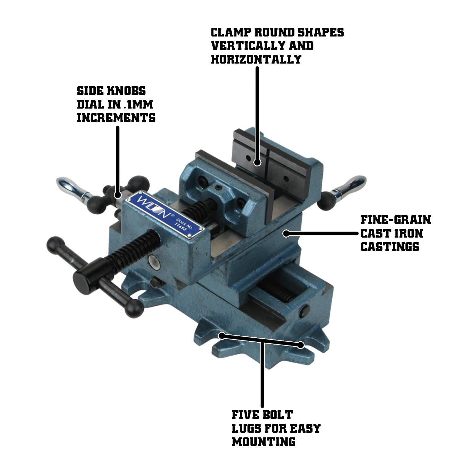 Wilton Drill Press Cross-Slide Vise, 3" Jaw Width & Max Opening, 3" Jaw Depth (Model CS3)